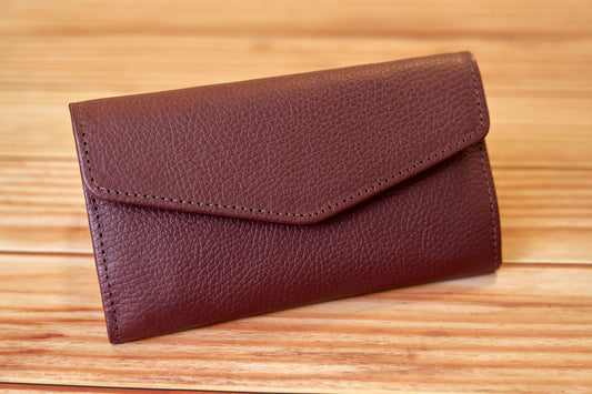 Billetera Cuero Dama- Vino (Flotter)
