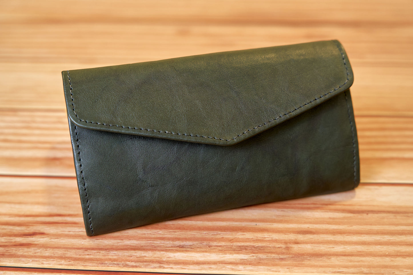 Billetera Cuero Dama- Verde Dunna Musgo