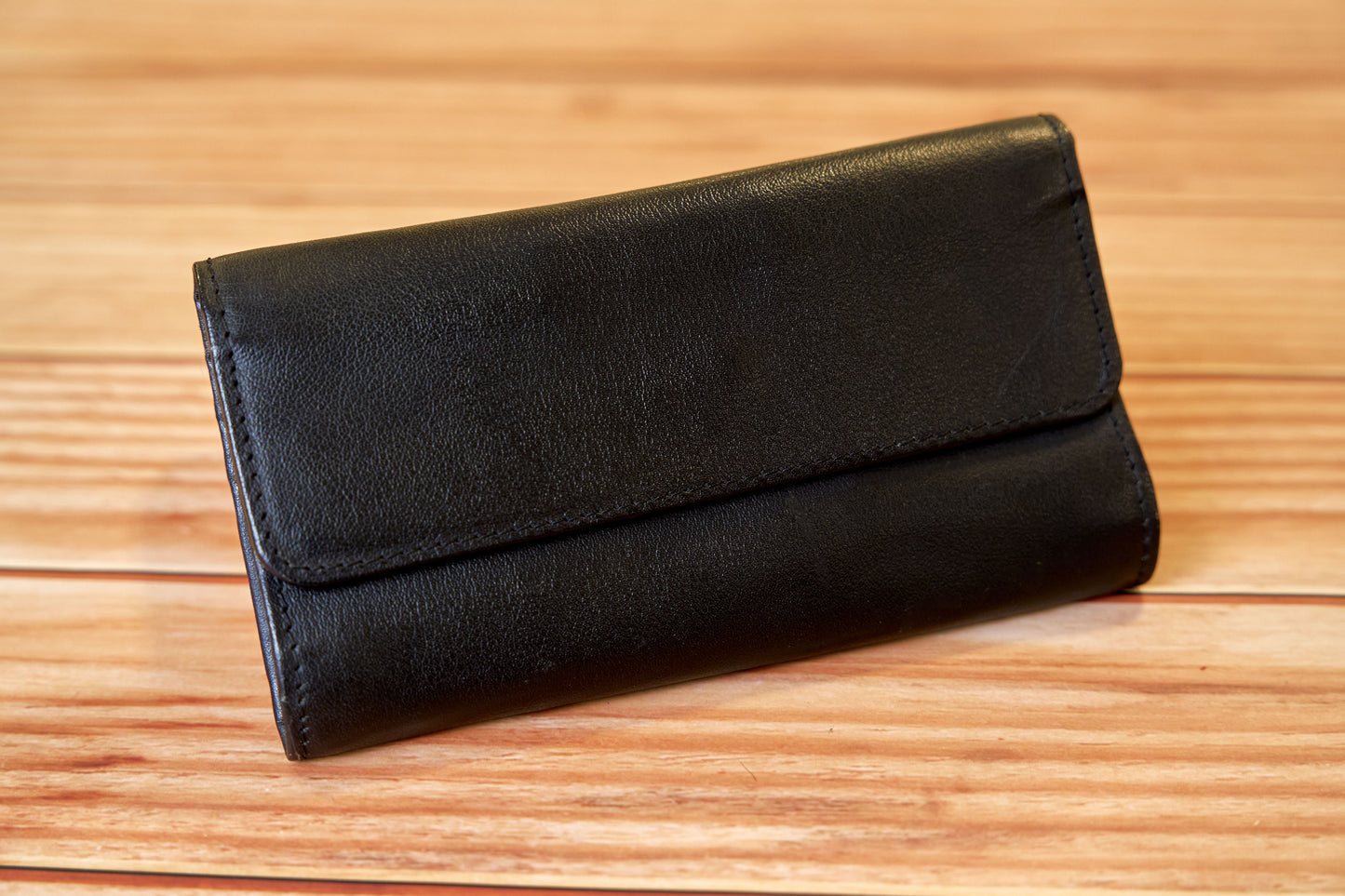 Billetera Cuero Dama- Negro