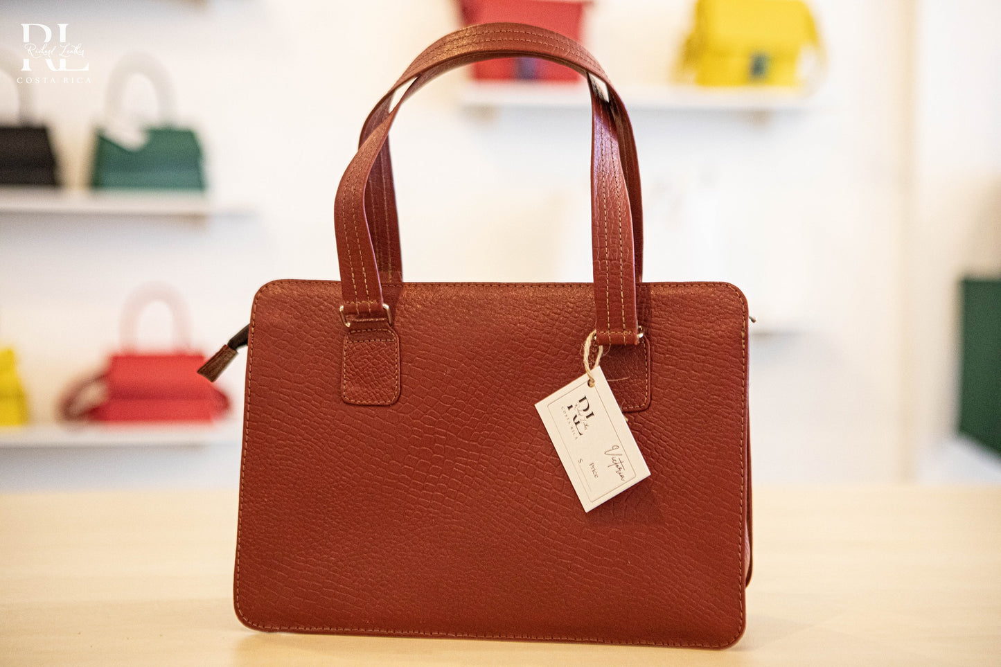 Bolso victoria cuero nacional- Marrón