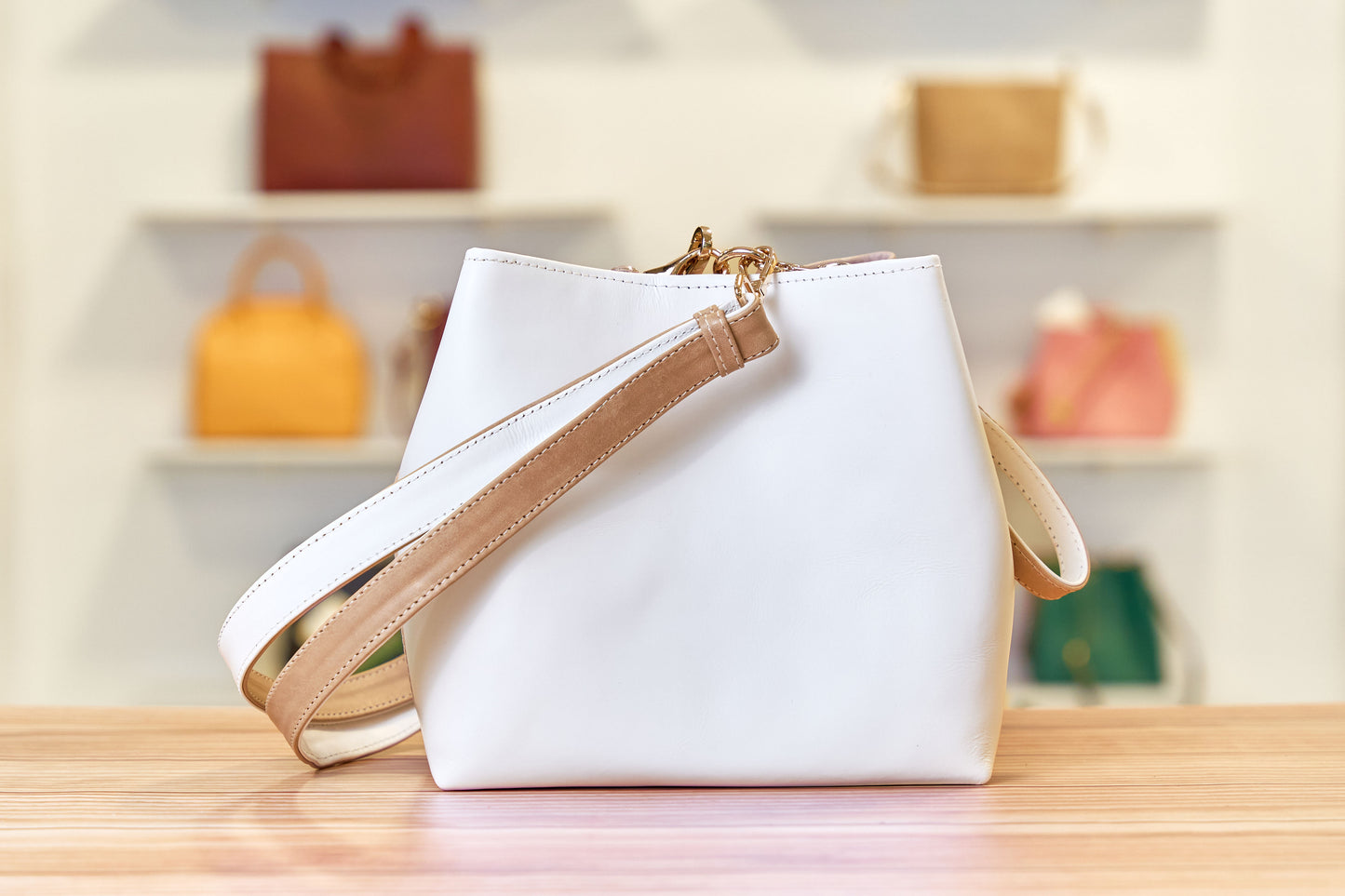 Bolso Eugenia- Blanco & Beige
