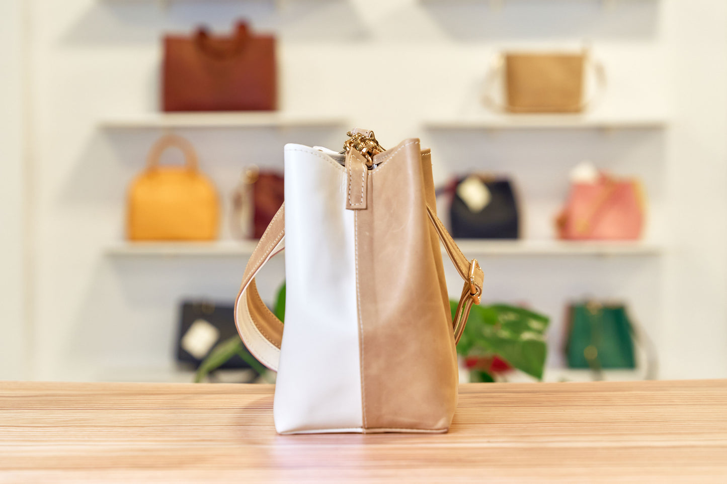 Bolso Eugenia- Blanco & Beige
