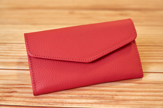 Billetera Cuero Dama- Rojo (Flotter)