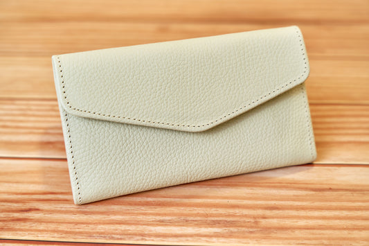 Billetera Cuero Dama- Blanco hueso (Flotter)