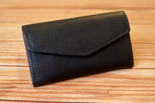 Billetera Cuero Dama- Negro (Flotter)